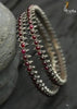 Ethnic silver ruby Bangles freeshipping - Pratha - Jewellery Studio