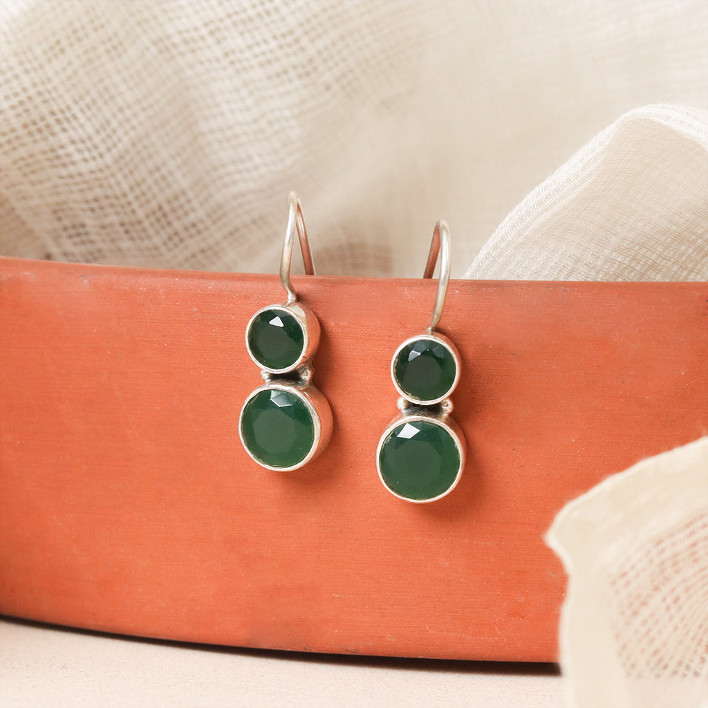 Cute Hydro Emerald Green Earrings