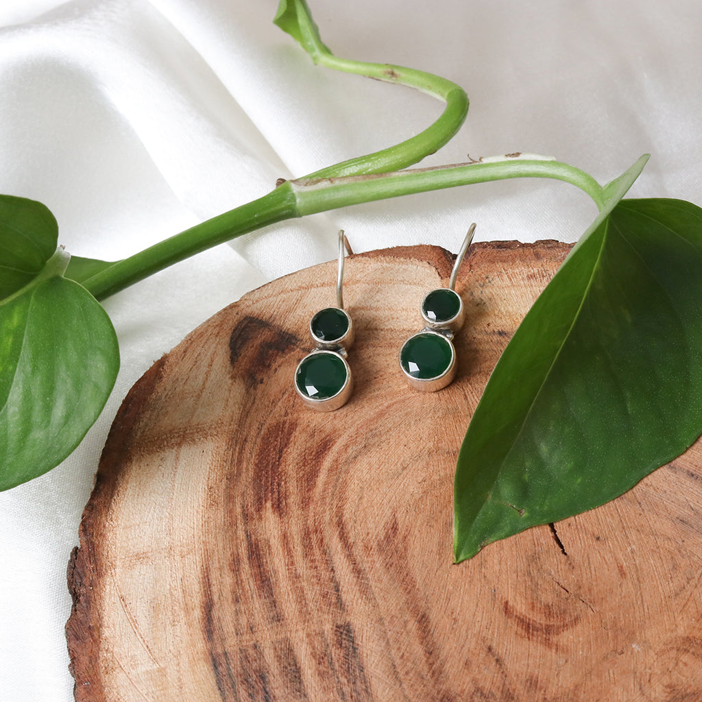 Cute Hydro Emerald Green Earrings