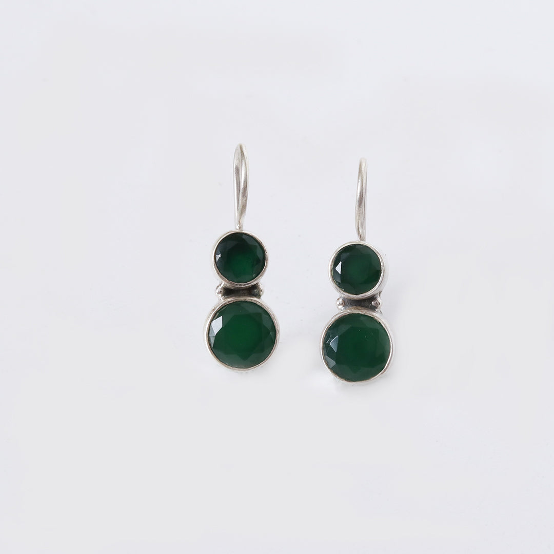 Cute Hydro Emerald Green Earrings