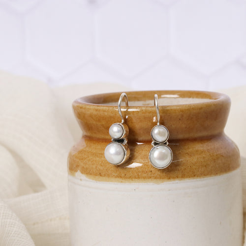 Elegant Pearl Hook Earrings