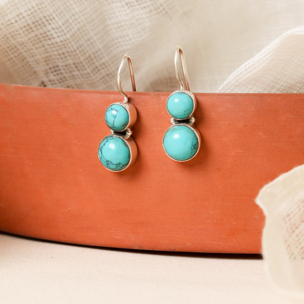 Cute Hydro Turquoise Earrings – view 3 of 11