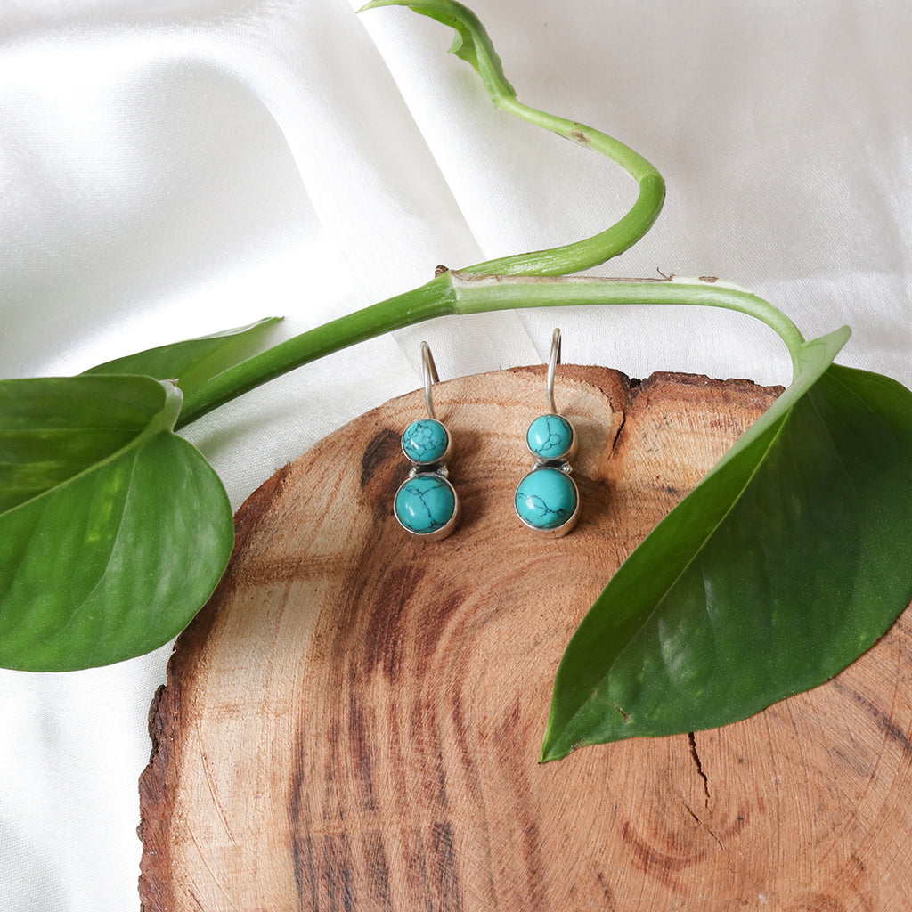 Cute Hydro Turquoise Earrings – view 4 of 11