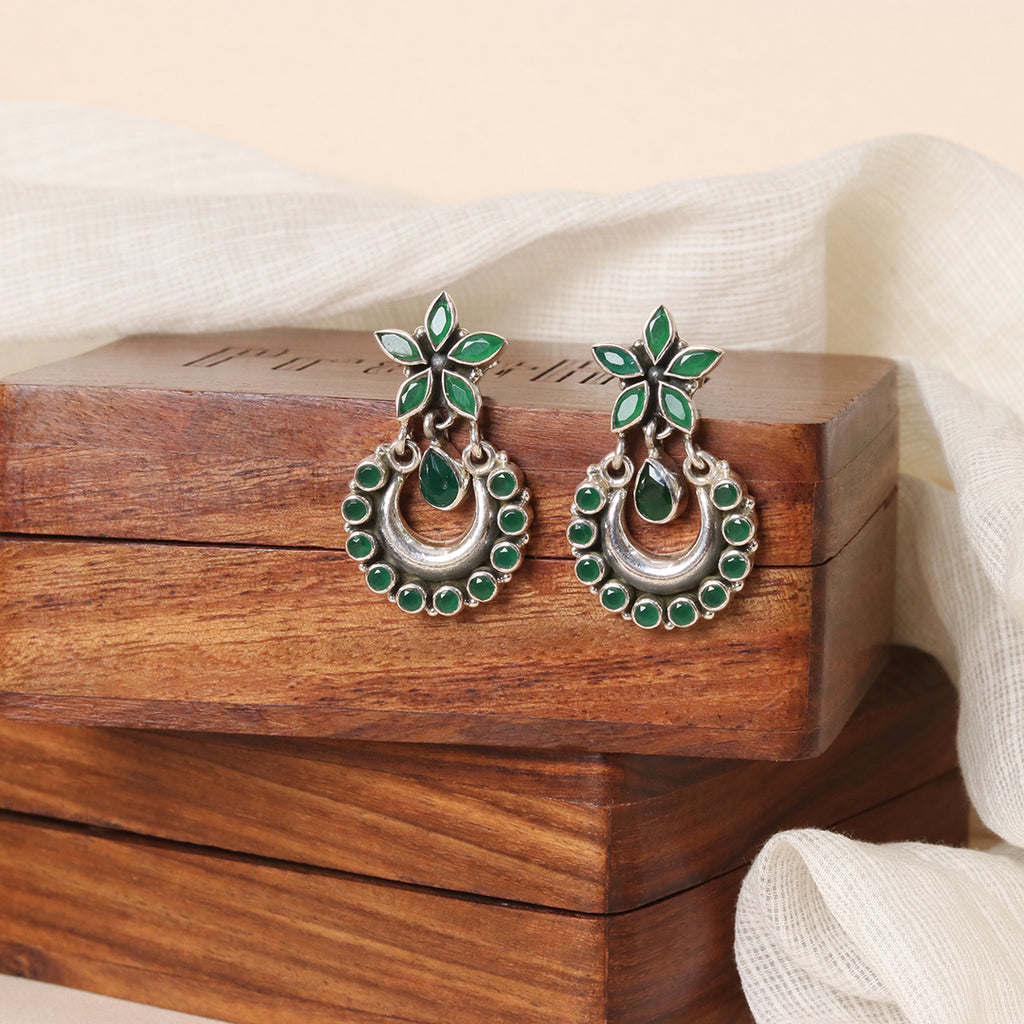 Hydro Emerald Green Chandbali – view 3 of 8