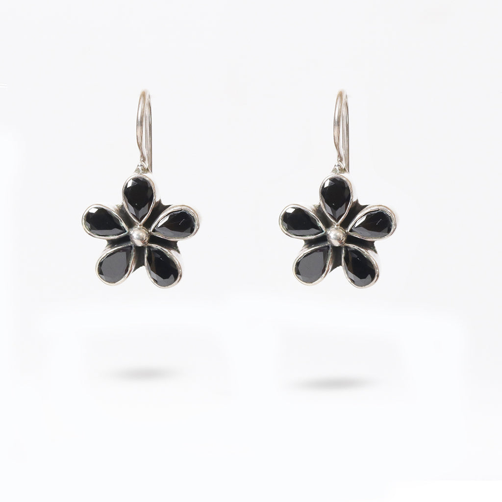 Black Onyx Hook Earrings