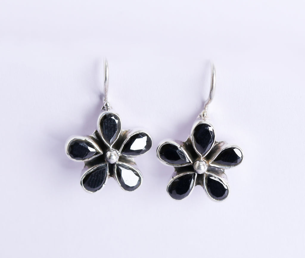 Black Onyx Hook Earrings
