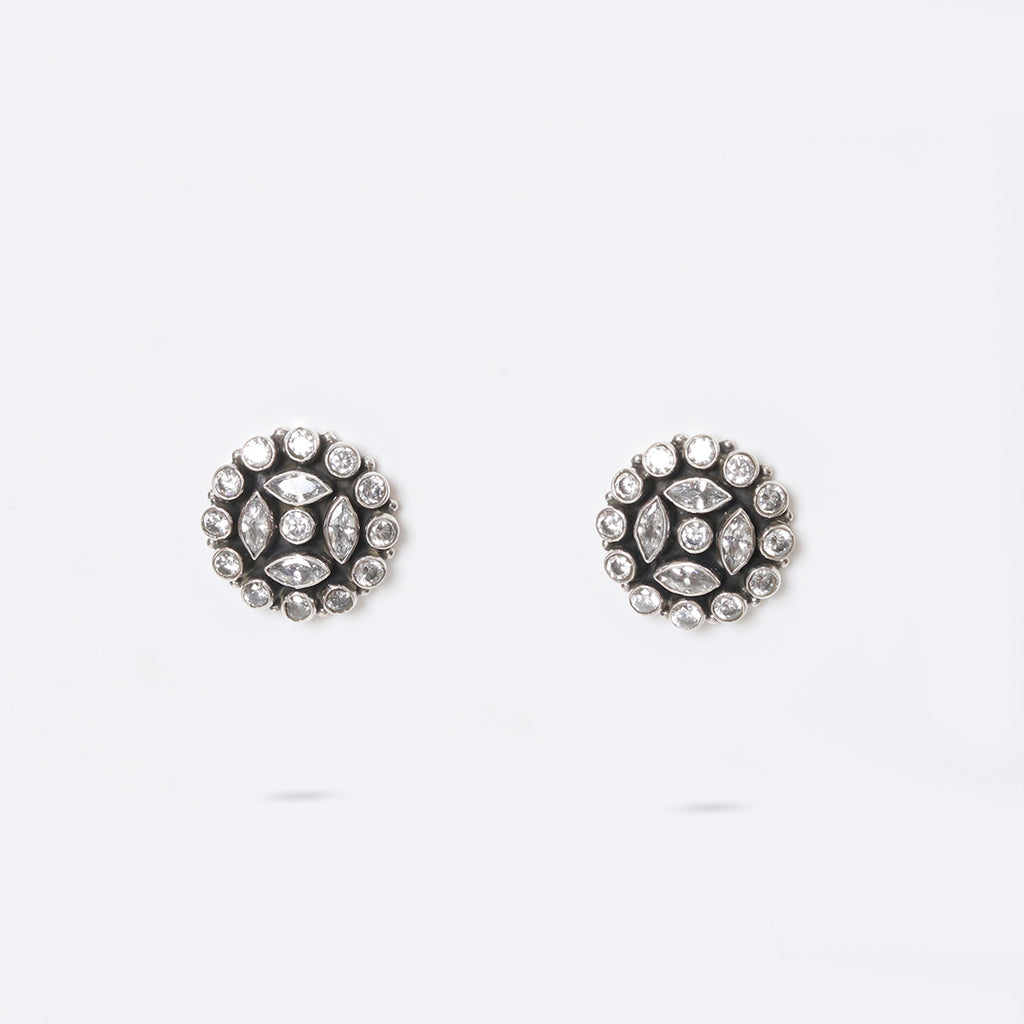 Round Cubic Zircon Studs