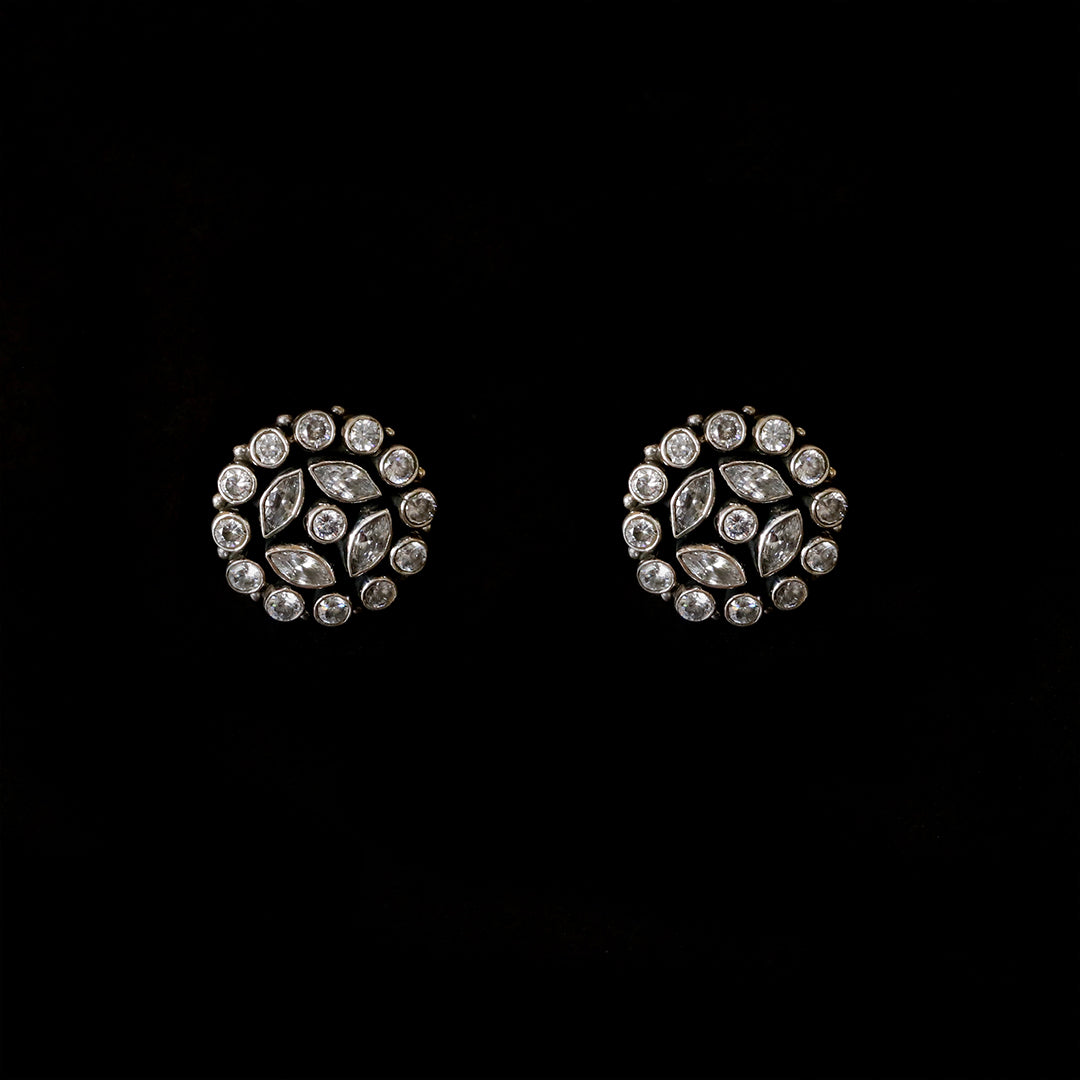 Round Cubic Zircon Studs