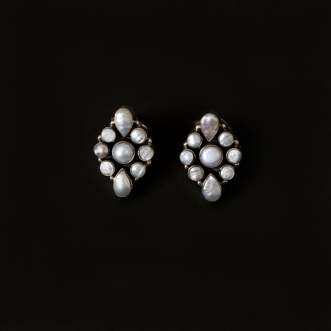 Kite Shape Pearl Studs