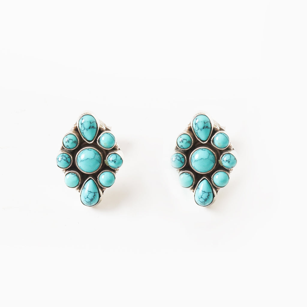 Kite Shape Hydro Turquoise Studs