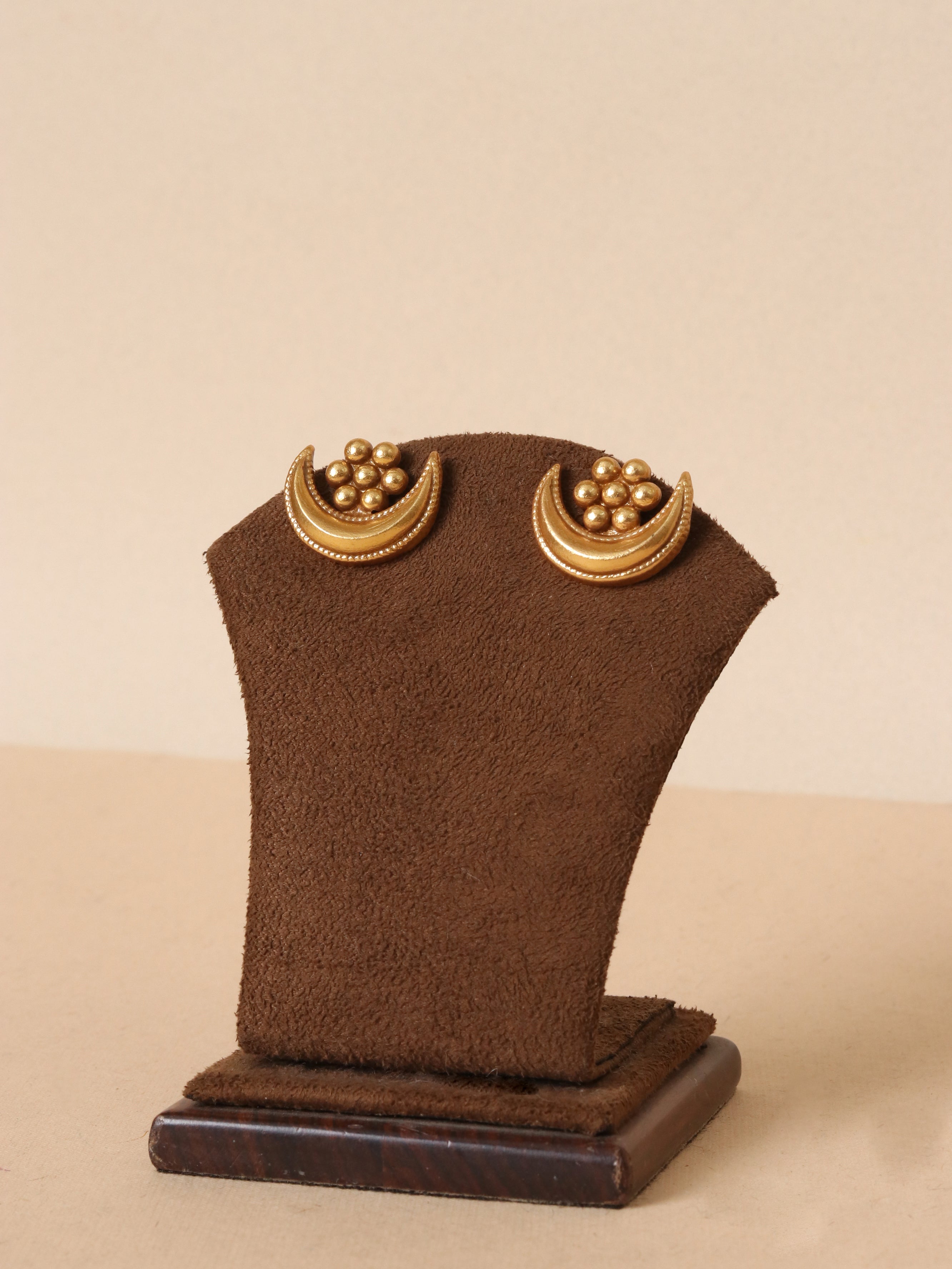 Chandraphool Earrings – Gold-Plated &amp; Handcrafted in Sterling Silver
