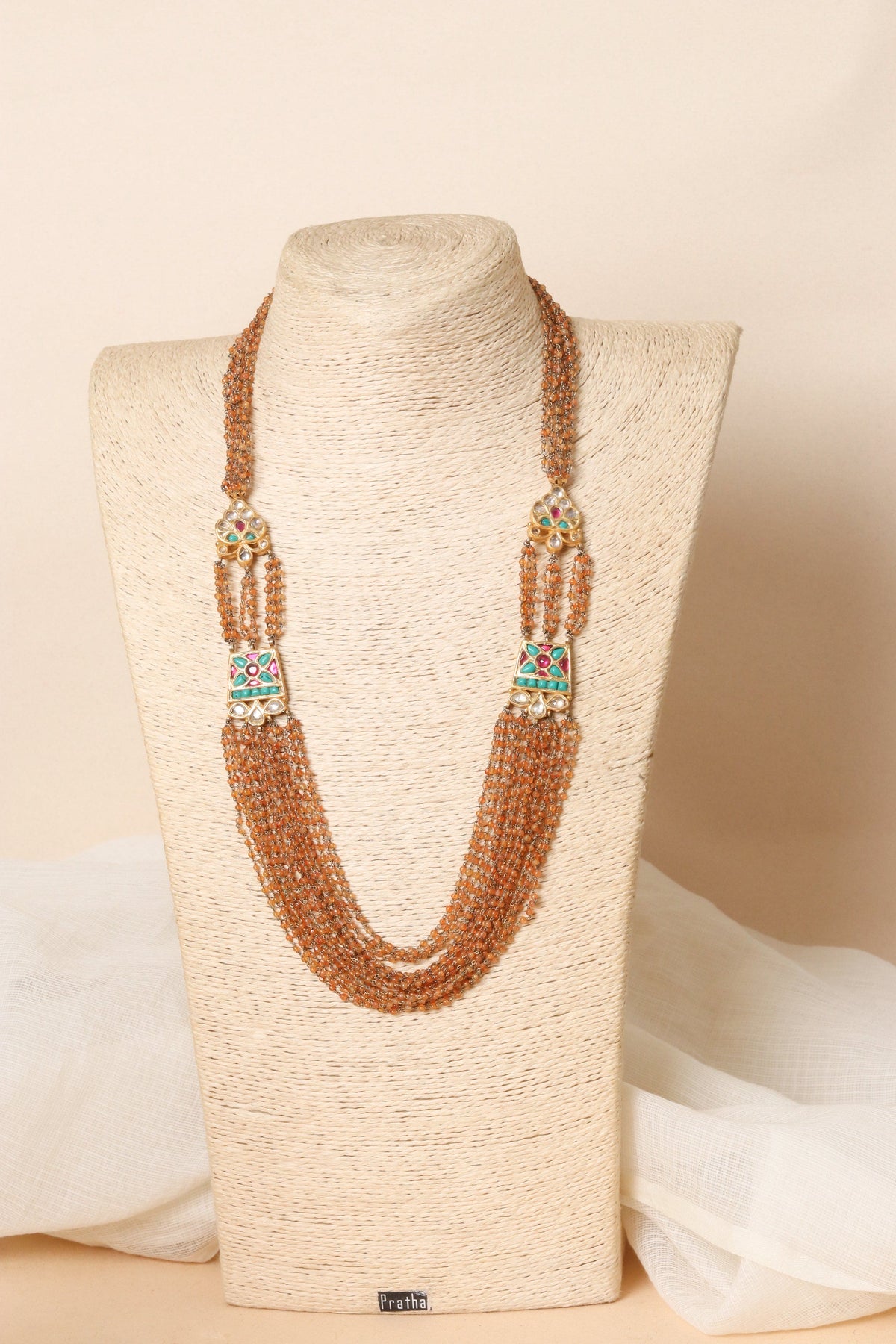 Kundan-Garnet neck piece