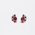 Semi-Circular Ruby Earrings