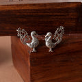 Oxidised Peacock Silhouette Studs – view 2 of 7