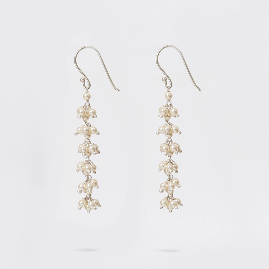 Pearl Cluster Drop Earrings – view 2 of 5