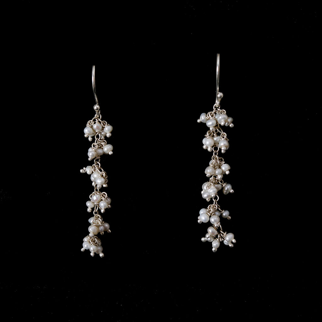Pearl Cluster Drop Earrings – view 4 of 5