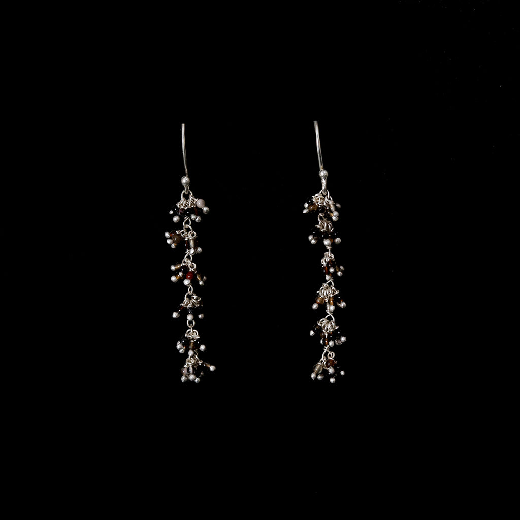 Brown Bead Cluster Drop Earrings – view 2 of 6