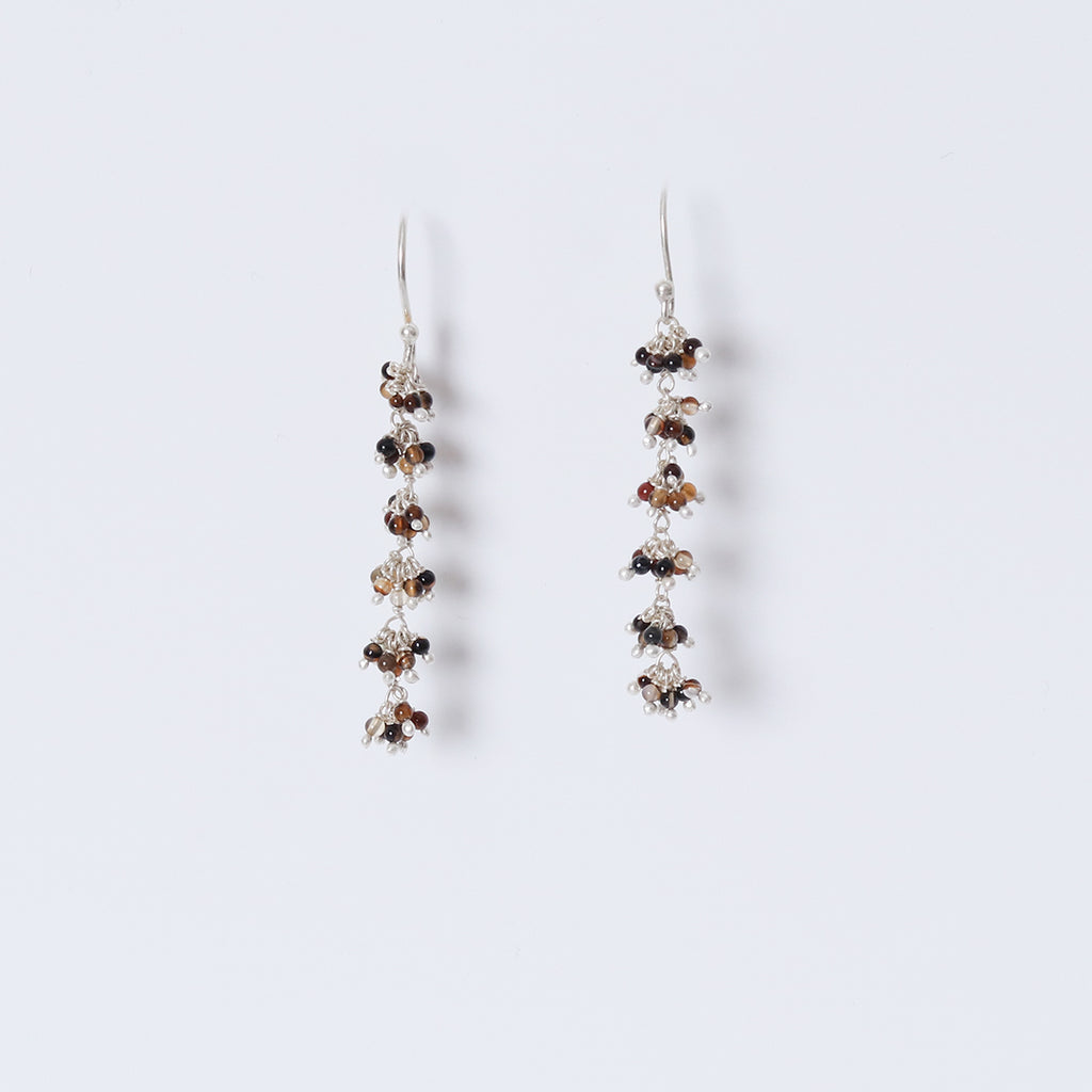 Brown Bead Cluster Drop Earrings – view 5 of 6