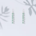 Green Bead Cluster Drop Earrings – Drop earrings