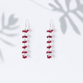 Gajra - Ruby Earrings – 925 sterling silver, Drop earrings