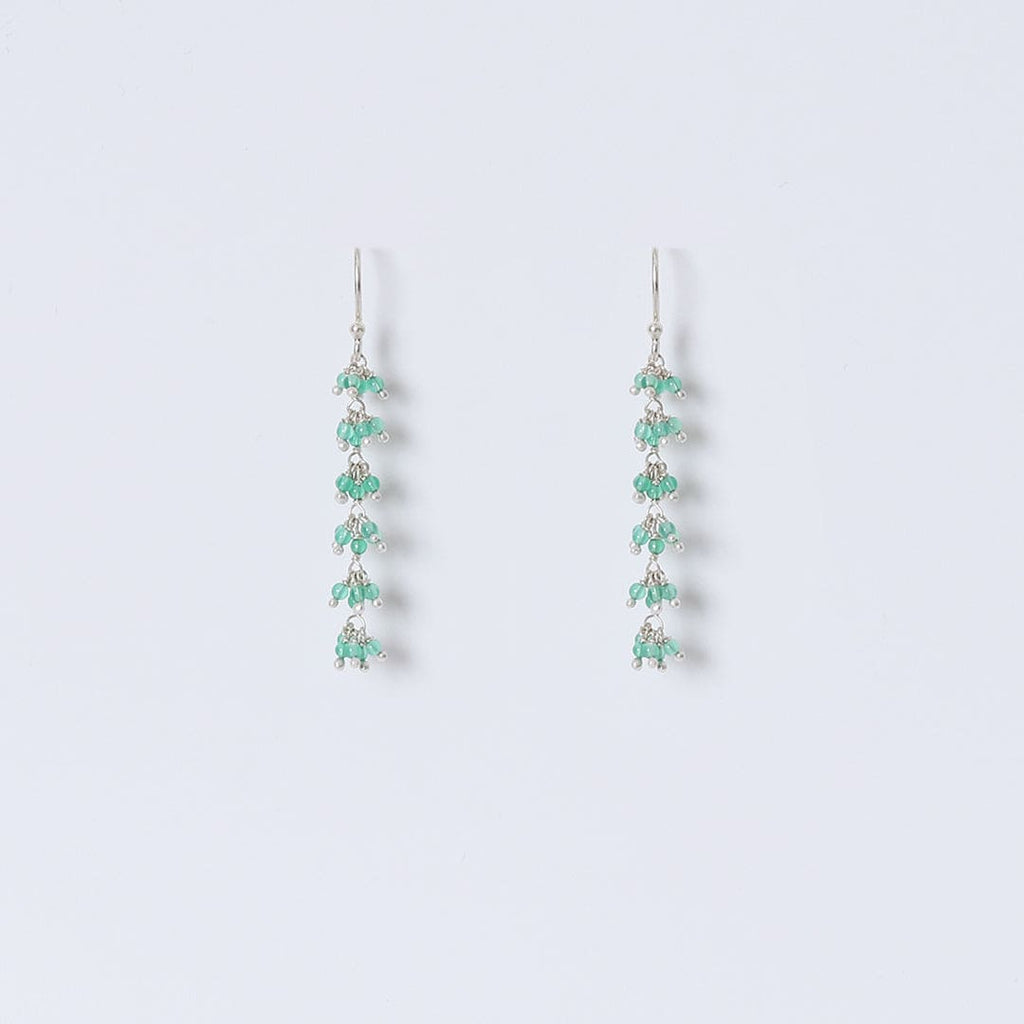 Green Bead Cluster Drop Earrings – view 5 of 7