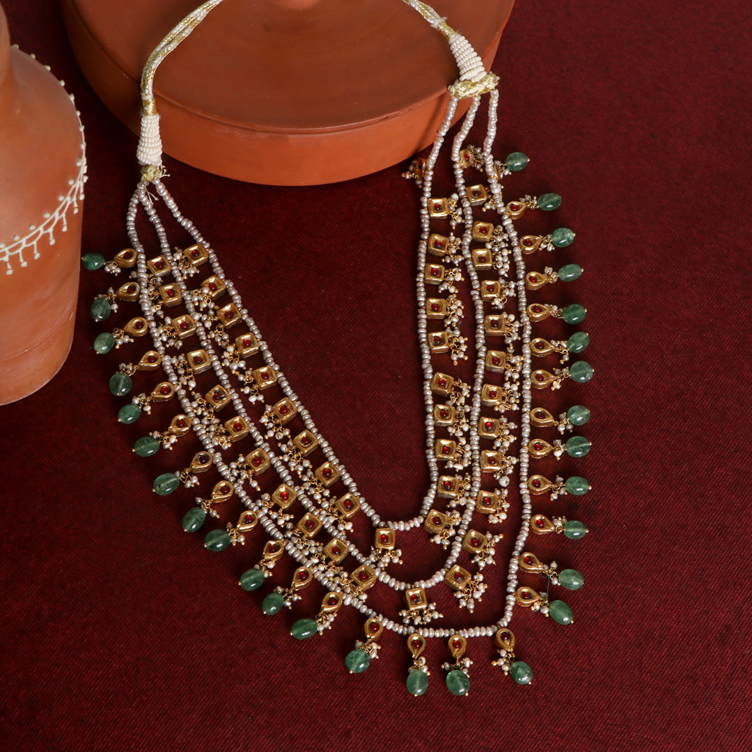 Reversable Layered Kundan Necklace