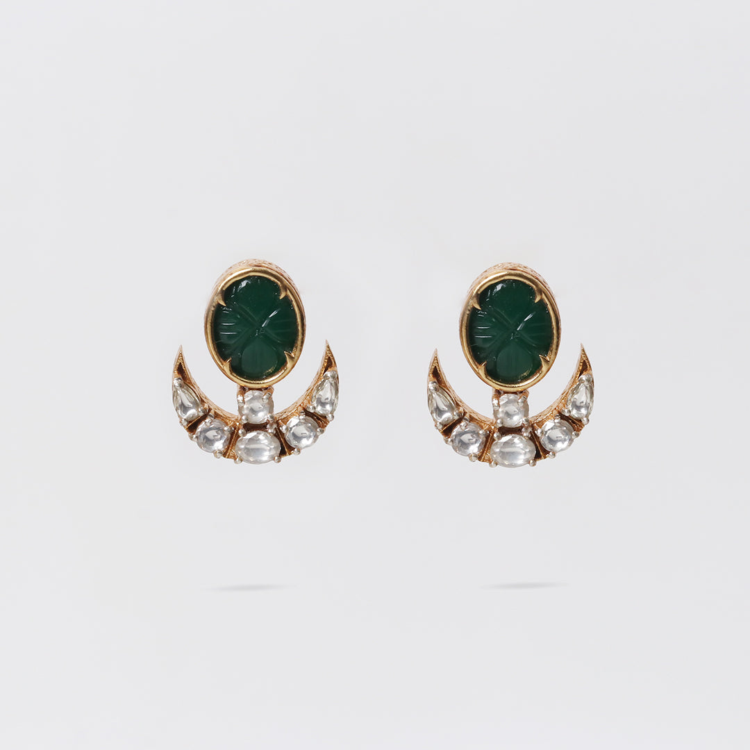 Moissanite Chandraphool Earrings