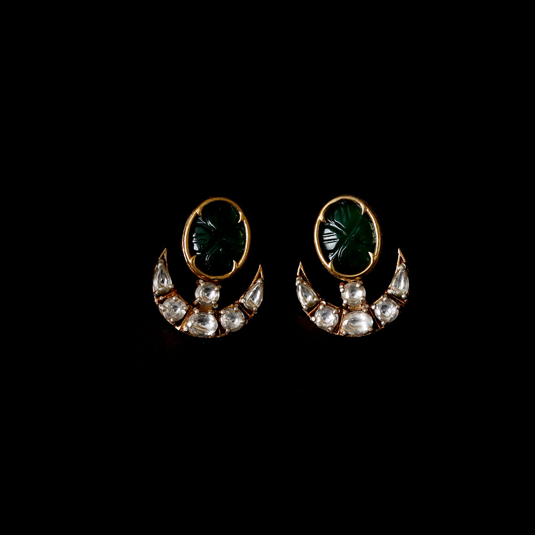 Moissanite Chandraphool Earrings