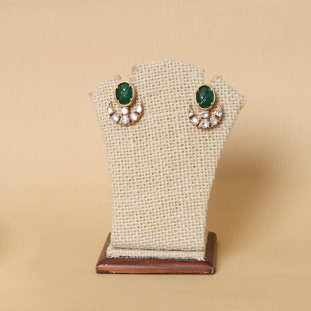 Moissanite Chandraphool Earrings