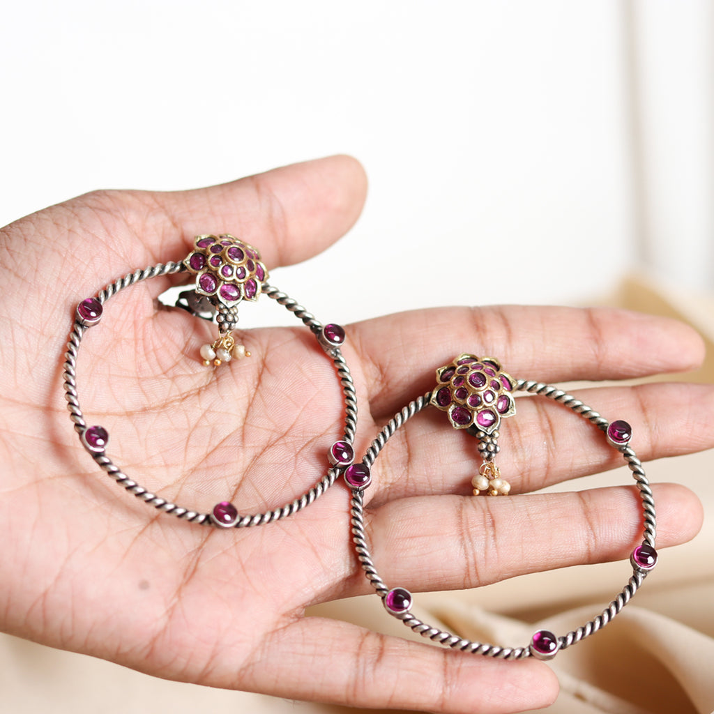 Silver earring
