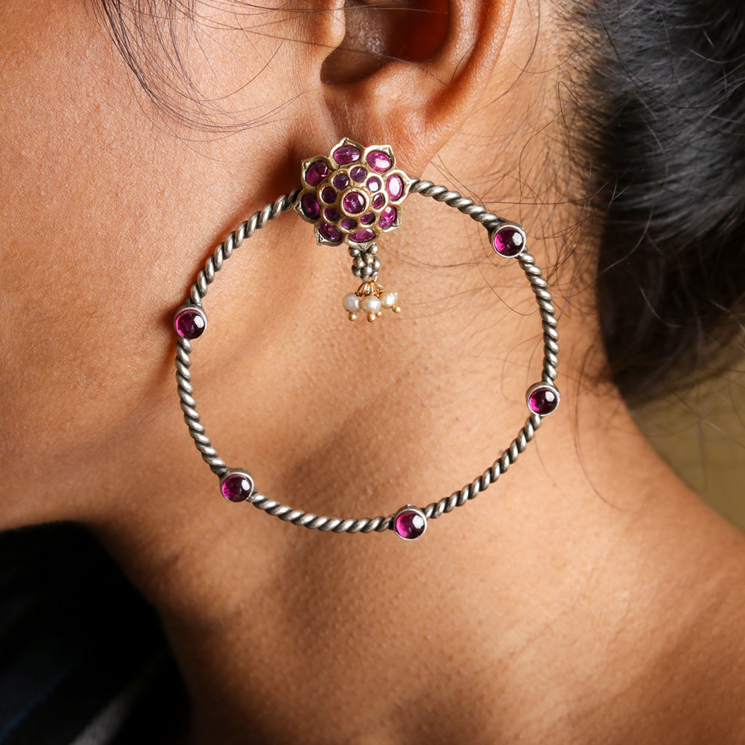 Silver earring