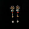 Anokhi - Long Peacock Earrings