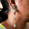 Anokhi - Long Peacock Earrings