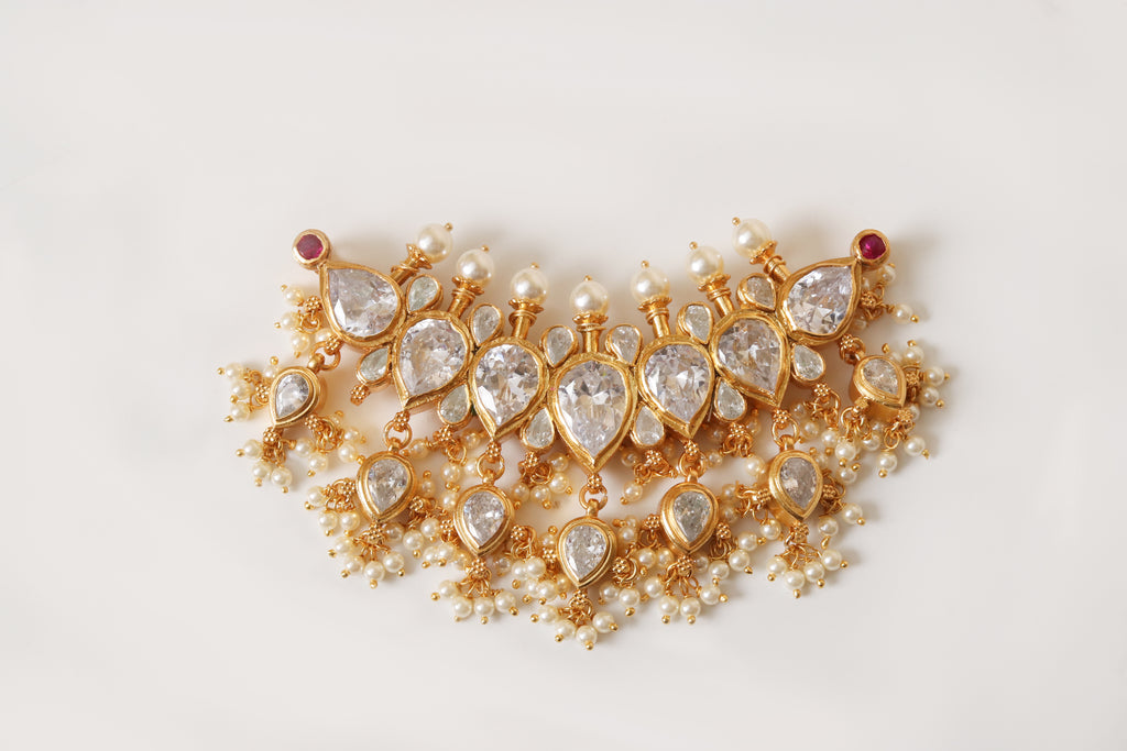 Gold-Tone Pearl & Stone Tanmani – view 3 of 6