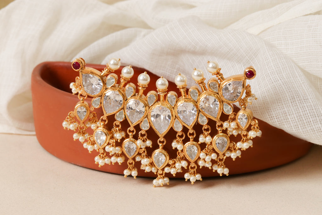 Gold-Tone Pearl & Stone Tanmani – view 2 of 6