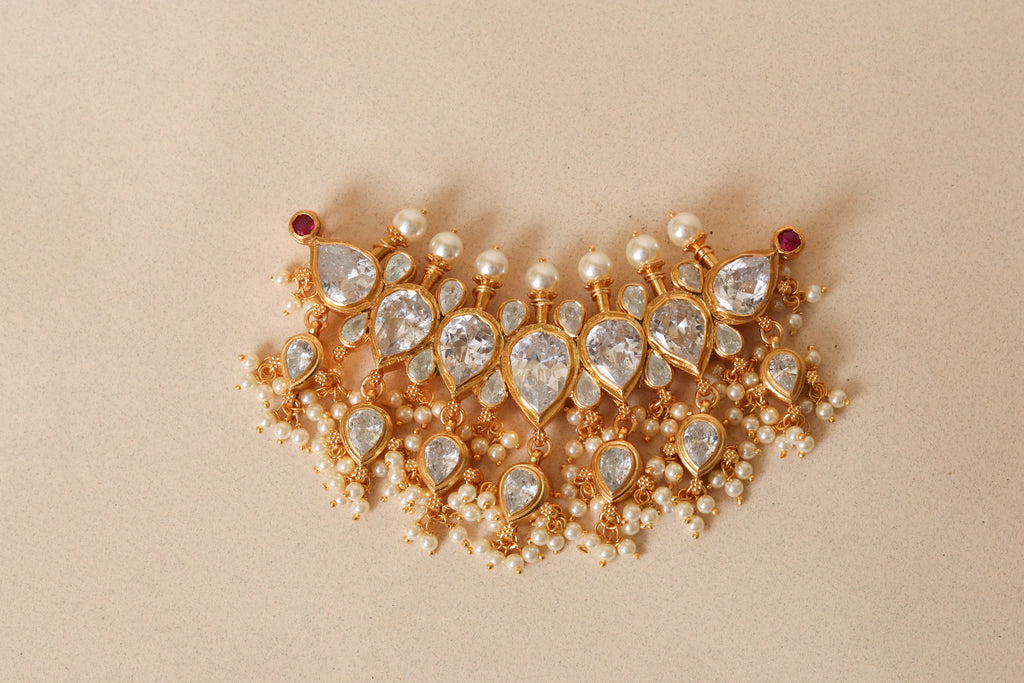 Gold-Tone Pearl & Stone Tanmani – view 5 of 6