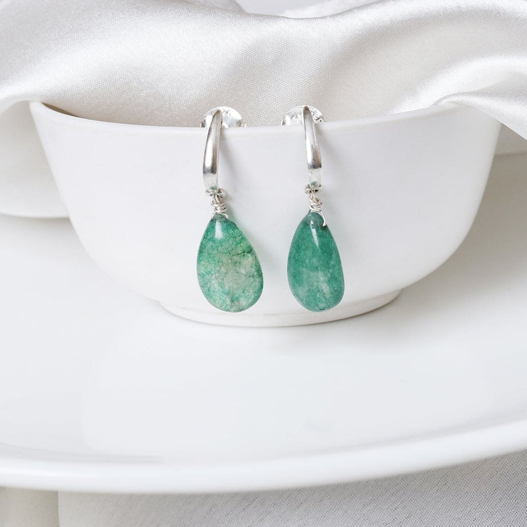 Emerald colour drop Earrings