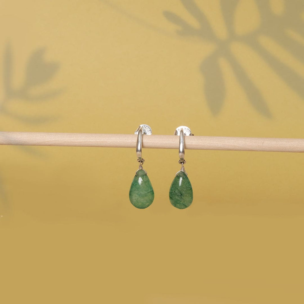 Emerald colour drop Earrings