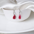 Ruby Drop Earrings – 925 sterling silver, Drop earrings