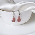 Faceted stone Earrings - Wine – 925 sterling silver, Stone earrings