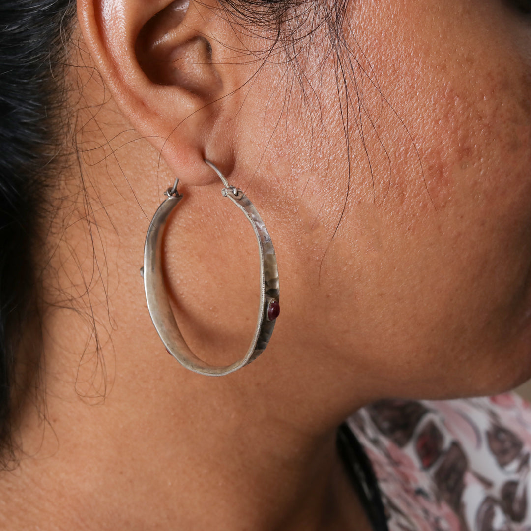 Silver earring