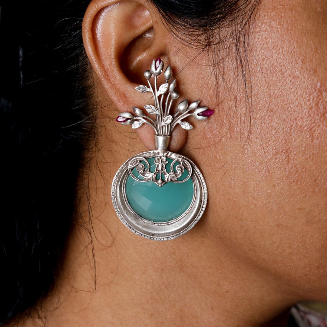 Silver earring