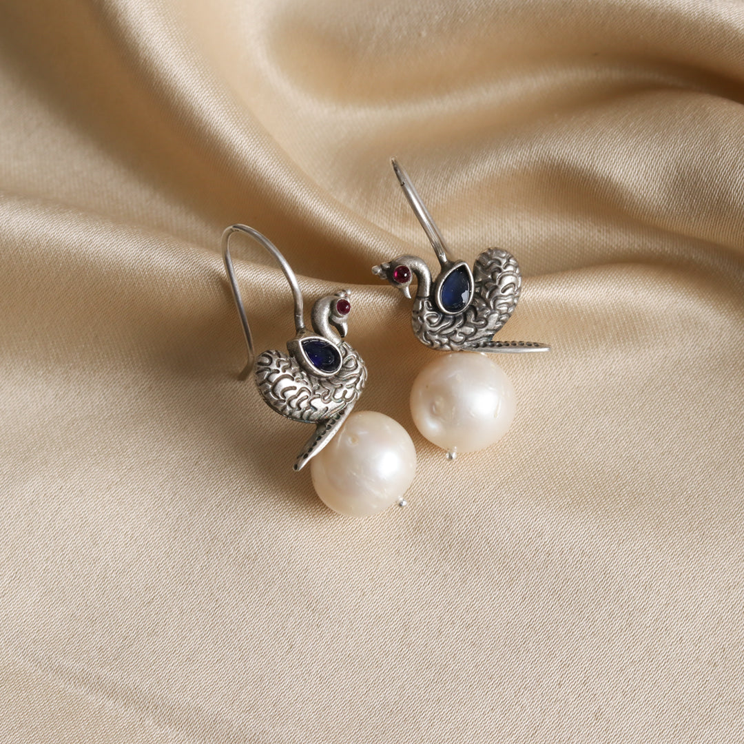 Peacock Pearl Earrings