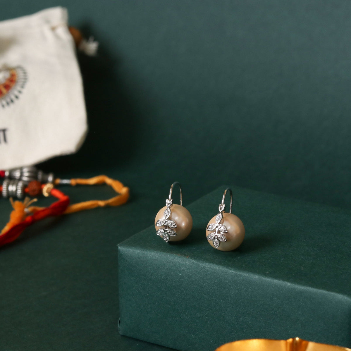 Pearl - Cubic Zircon Hoop Earrings