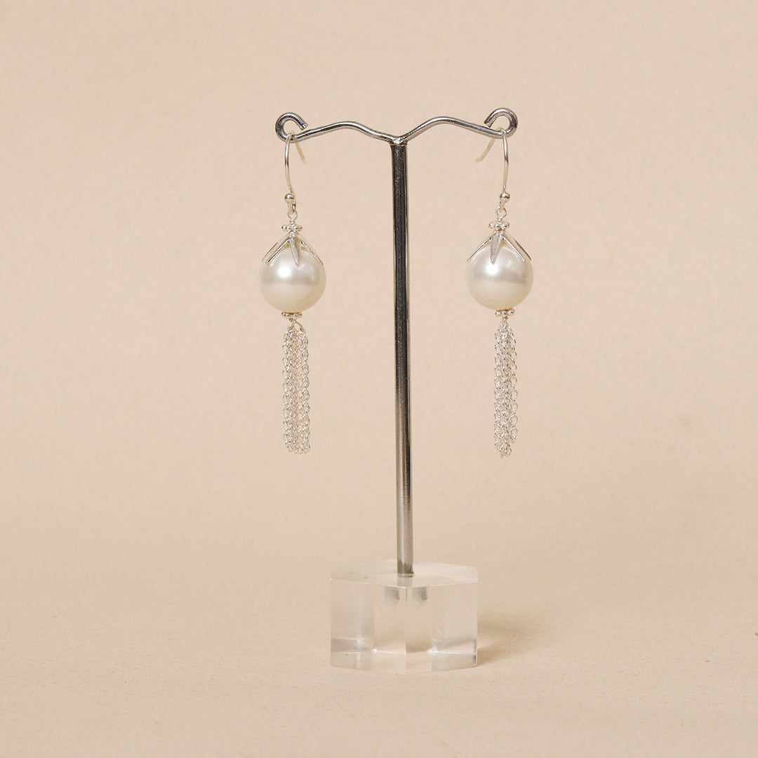 Tasseled Pearl Earrings