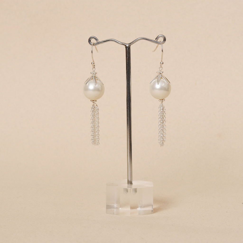 Tasseled Pearl Earrings