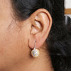 Pearl - Cubic Zircon Hoop Earrings