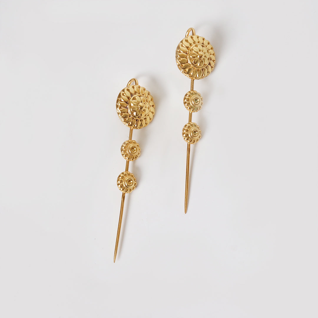 Gold-Plated Handcrafted Silver Earcuffs