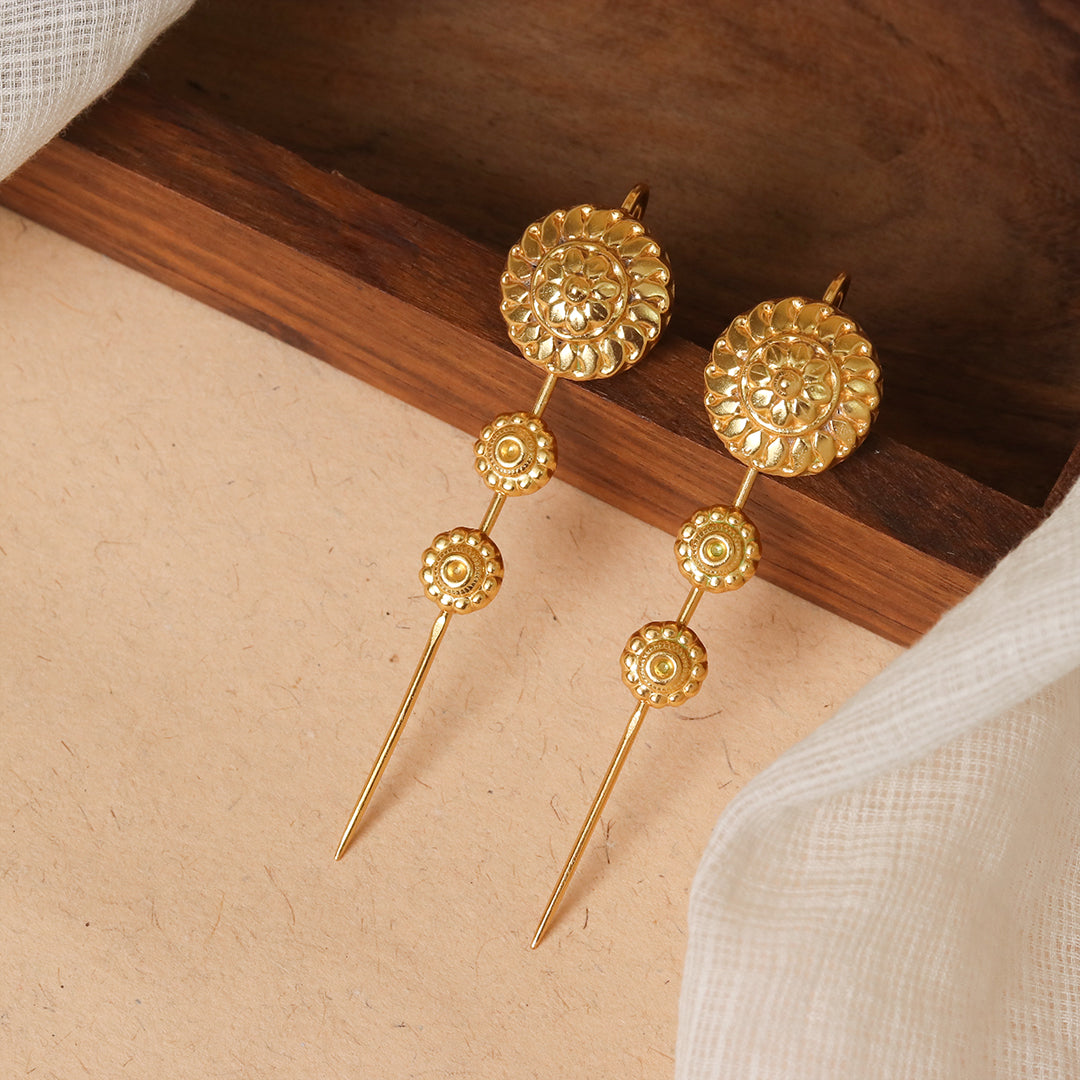 Gold-Plated Handcrafted Silver Earcuffs