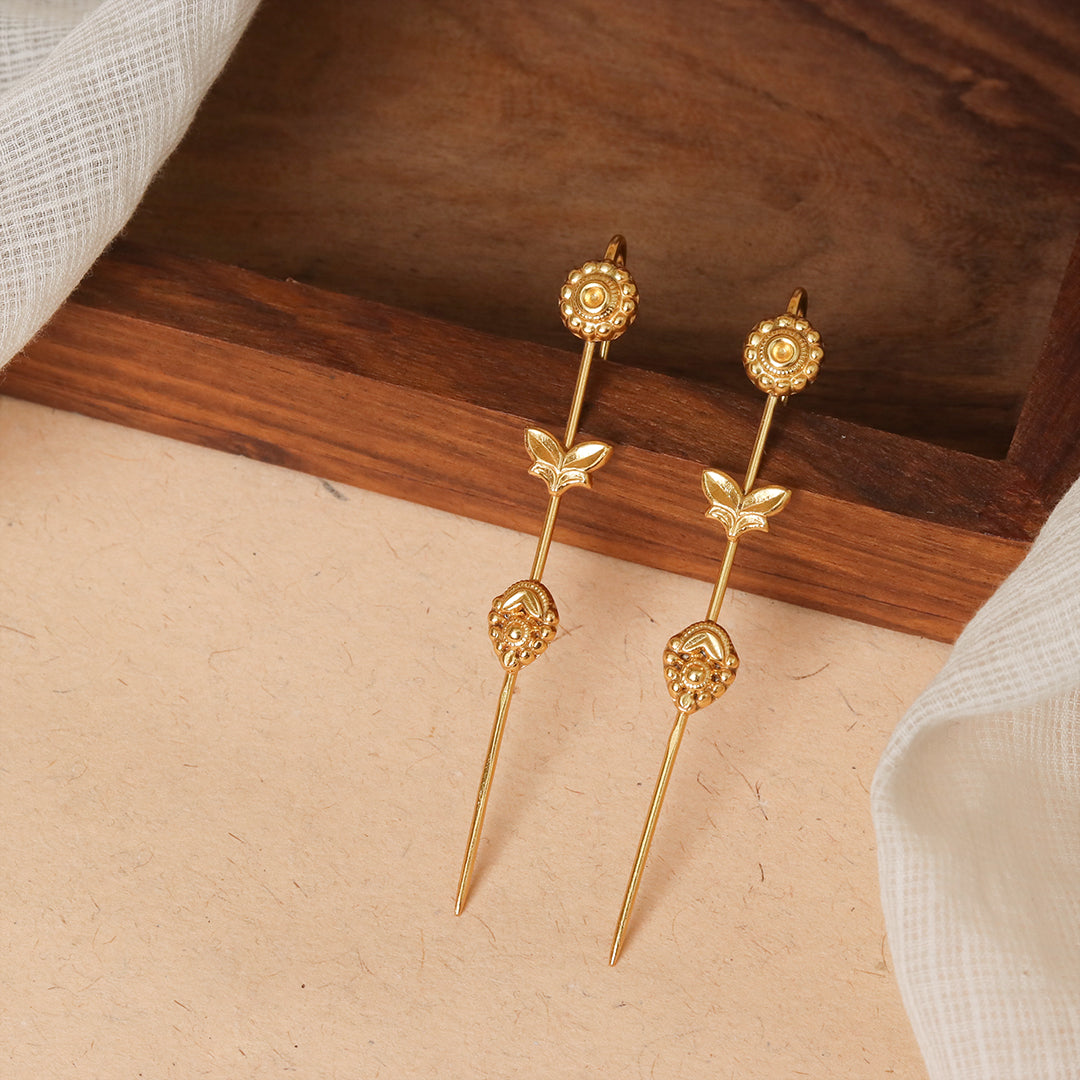 Gold-Plated Handcrafted Silver Earcuffs